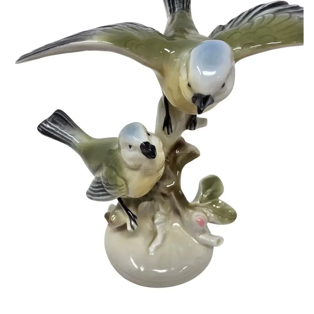 Carl Scheidig Gräfenthal Porcelain Bird Pair Figurine Germany 6 Inch